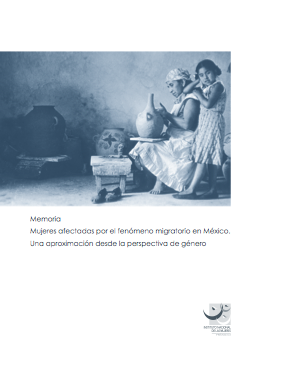 Memoria Mujeres afectadas por el fenómeno migratorio en México. Una aproximación desde la perspectiva de género
