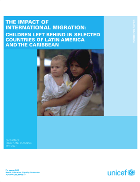 The Impact of International Migration: Children Left Behind in Selected Countries of Latin America and the Caribbean