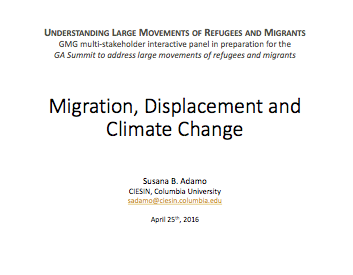 Migration, displacement and climate change