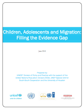 Children, Adolescents and Migration: Filling the Evidence Gap